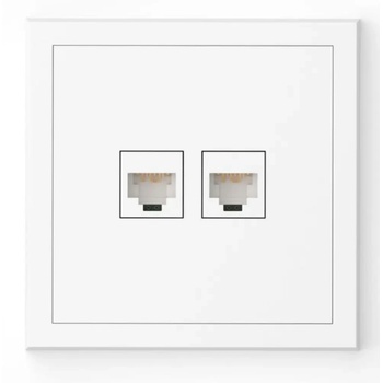 Commel РОЗЕТКА 2xrj45 utp cat. 6 С РАМКА БЯЛА