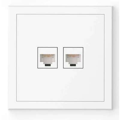 Commel РОЗЕТКА 2xrj45 utp cat. 6 С РАМКА БЯЛА