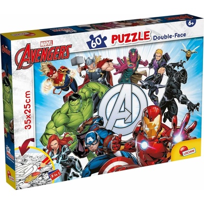 LISCIANI Oboustranné podlahové M-Plus Marvel Avengers 60 dílků