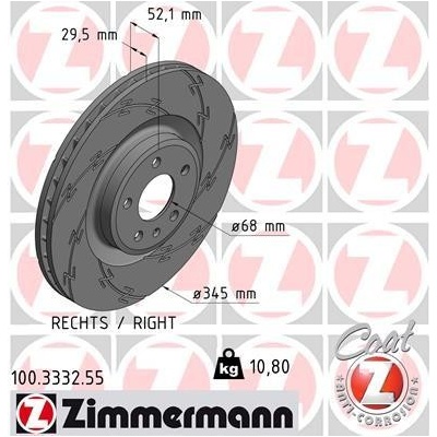 Brzdový kotúč ZIMMERMANN 100.3332.55