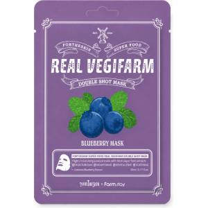FORTHESKIN Антиоксидантна маска Fortheskin Super Food Real Vegifarm Double Shot Mask Blueberry