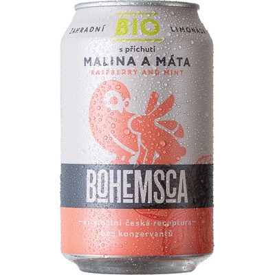 Bohemsca Bio Malina a Máta 330 ml