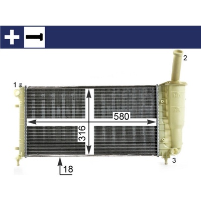 Chladič vody pro motor MAHLE ORIGINAL CR 1994 000S (CR1994000S)