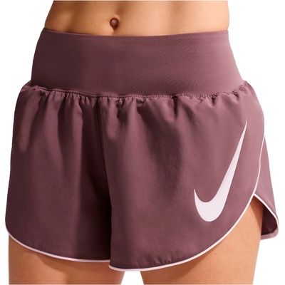 Nike Дамски шорти за бягане Nike Women's Tempo Swoosh Dri-FIT Mid-Rise Running shorts - Tattoo / Reflective Silver / Pink Foam (112-4586-0314)