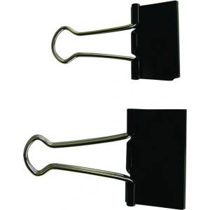 Office Products Щипка за пари Office Products, мини, 25mm, черна (01936-А)