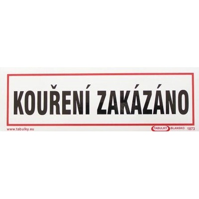 VT KOUŘENÍ ZAKÁZÁNO 210x70samolep