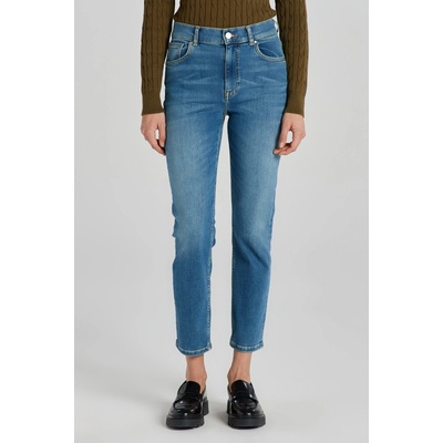 GANT CROPPED SLIM JEANS MID BLUE WORN IN