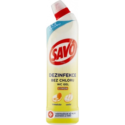 SAVO Dezinfekcia bez chlóru Citrón wc gel 750 ml