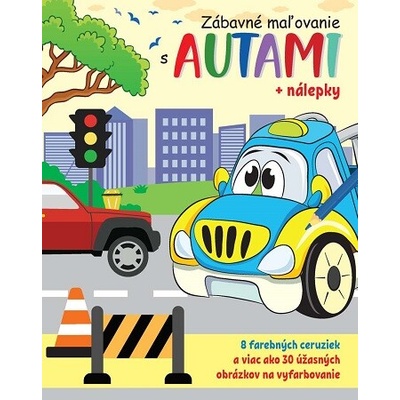 Zábavné maľovanie s autami + nálepky a farbičky