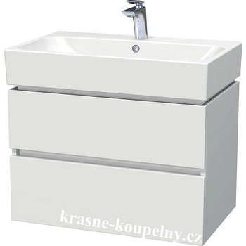 Intedoor skříňka s umyvadlem Storm New 75 2Z A0016 Bílá LESK