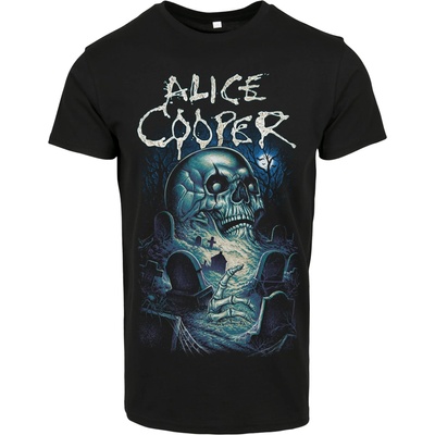 MERCHCODE Мъжка тениска в черен цвят Merchcode Alice Cooper Graveyard BlueUB-MC770-00007 - Черен, размер XS