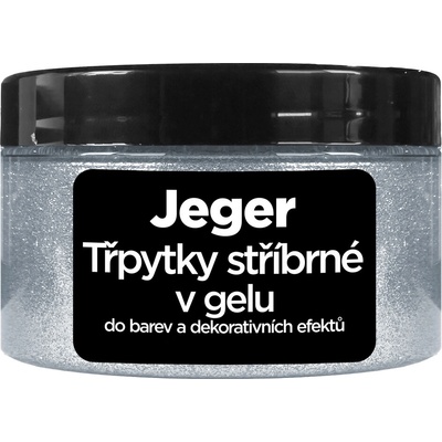 Jeger Farba s efektom gélové trblietky strieborná 100 ml