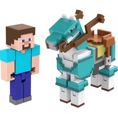 Mattel Minecraft dvojbalení STEVE A OBRNĚNÝ KŮŇ