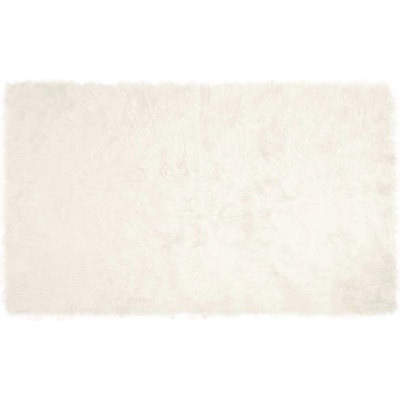 vidaXL Изкуствен овчи килим Tafalla Бяло 100 x 200 cm Полиестер (42021459)