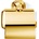 DECOR WALTHER Закачалка за тоалетна хартия с капак Decor Walther Classic злато (0510920)
