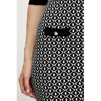 Morgan Рокля Morgan в черно къса разкроена RMSIXTA (RMSIXTA)