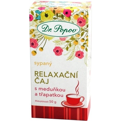 Dr.Popov Relaxační čaj s meduňkou a třapatkou sypaný 50 g