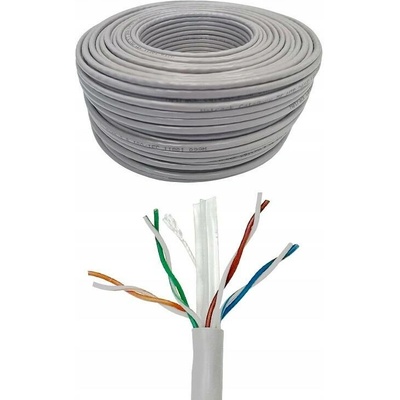 Netrack CCA LAN-GY6U-100 Cat6 UTP 100m šed