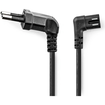 Nedis Захранващ кабел Nedis CEGL11055BK50, евро щепсел, IEC-320-C7, ляв ъгъл, 5 м, черен (CEGL11055BK50)