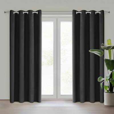 Eurofirany Záves 140x250 cm zatemňovací čierny na kovové krúžky PARISA Design 91