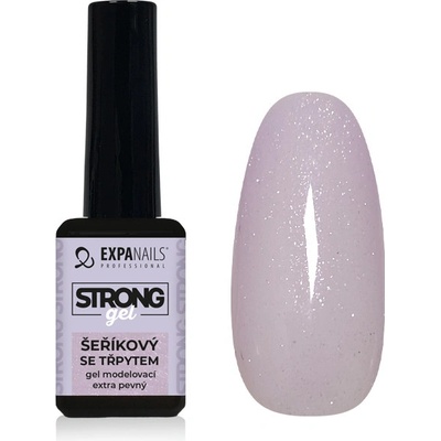 Expa-nails strong gel modelovací šeříkový se třpytem 11 ml