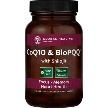 Global Healing Koензим Q10, Bio PQQ + Шилажит 60 капсули | Global Healing (3014 (CQPQ-60))