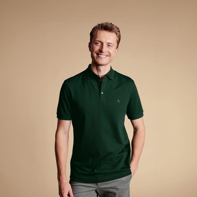 Charles Tyrwhitt Pique polo Dark green