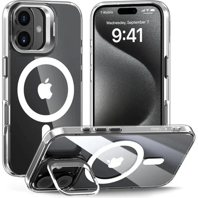 Tech-Protect Калъф Tech-Protect MagStand MagSafe за iPhone 16 - прозрачен (5906302375837)