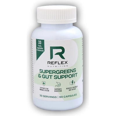 Reflex nutrition Supergreens and Gut Support 90 kapslí