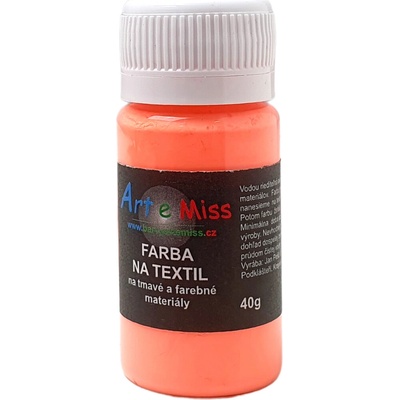 Artemiss Farba na tmavý textil 250 g 72 neón oranžová svetla