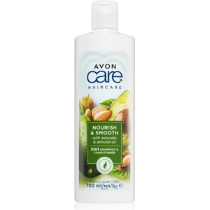 Avon Care Nourish & Smooth шампоан и балсам 2 в1 с подхранващ ефект 700ml