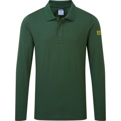 Portwest polokošile AS23 Anti-Static ESD polo krátký rukáv Zelená forest L