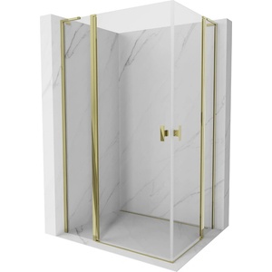 Mexen Mist L Duo шарнирна душ кабина 105 x 95 см, прозрачна, златистa - 8A4L-105-095-50-00 (8A4L-105-095-50-00)