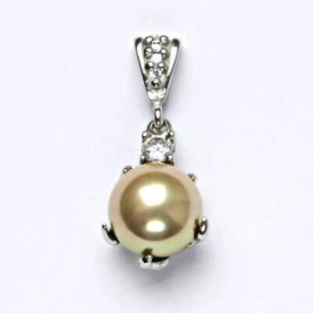 Čištín Stříbrný přívěšek s um. perlou, perla se skutečným perleťovým leskem P 1190/1
