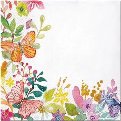 Ubrousky na dekupáž Watercolor Meadow 1 ks – Zboží Dáma