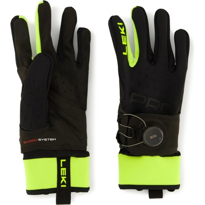 Leki Ръкавици Leki PRC Boa Shark Gloves - Black / Neon Yellow - размер 8, 5 (EU) (202-4888-0116)