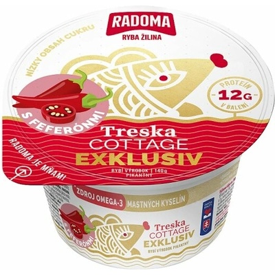 PRETO Ryba Žilina Treska Cottage Exklusiv s feferónmi 140 g