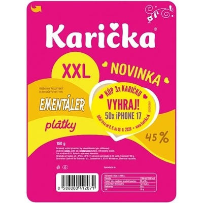 Karička Ementáler plátky XXL 150 g