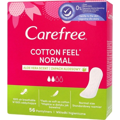 CAREFREE Slipové vložky Cotton Feel aloe 56 ks