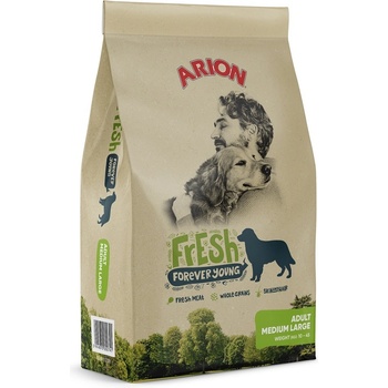 ARION Fresh Adult Medium & Large Breed - Пълноценна суха храна за израснали кучета от средни и едри породи с пилешко месо, 12 кг