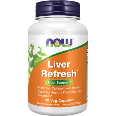 NOW Foods NOW Liver Refresh podpora jater 90 rostlinných kapsúl