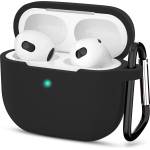 Techsuit Калъф за Apple AirPods 3 - Силиконов Калъф - черен