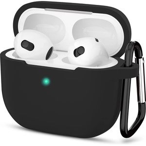 Techsuit Калъф за Apple AirPods 3 - Силиконов Калъф - черен