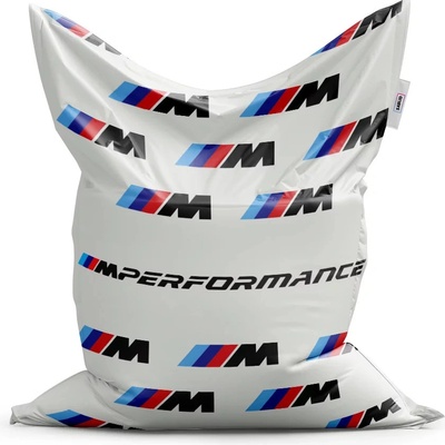 Sablio sedací vak Classic Mperformance bílý vzor 150 x 100 cm
