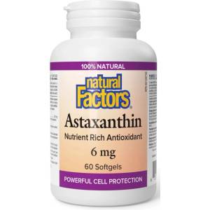 Natural Factors Astaxanthin, 6 mg, 60 софтгел капсули, Natural Factors (1017 NF)