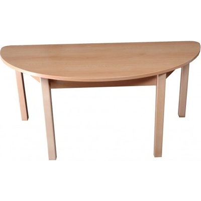 Hajdalánek Stůl půlkulatý 120 x 60 cm pro MŠ žlutá, výška 46 cm – Zboží Dáma