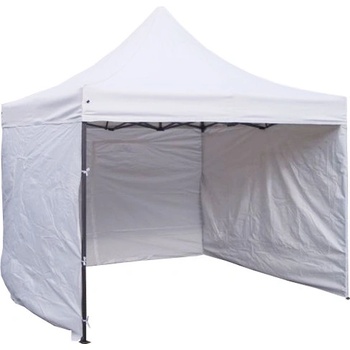 Tradgard 41060 DELUXE párty stan nůžkový + boční stěny 3 x 3 m bílá