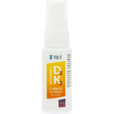 Strunecká Vitamín D3 1000 IU + K2 v spreji 30 ml