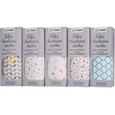 T-Tomi Osuška veľká bavlnená TETRA šedé pásiky