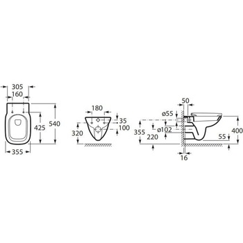Image 1 of Roca Debba Rimless A34699L000